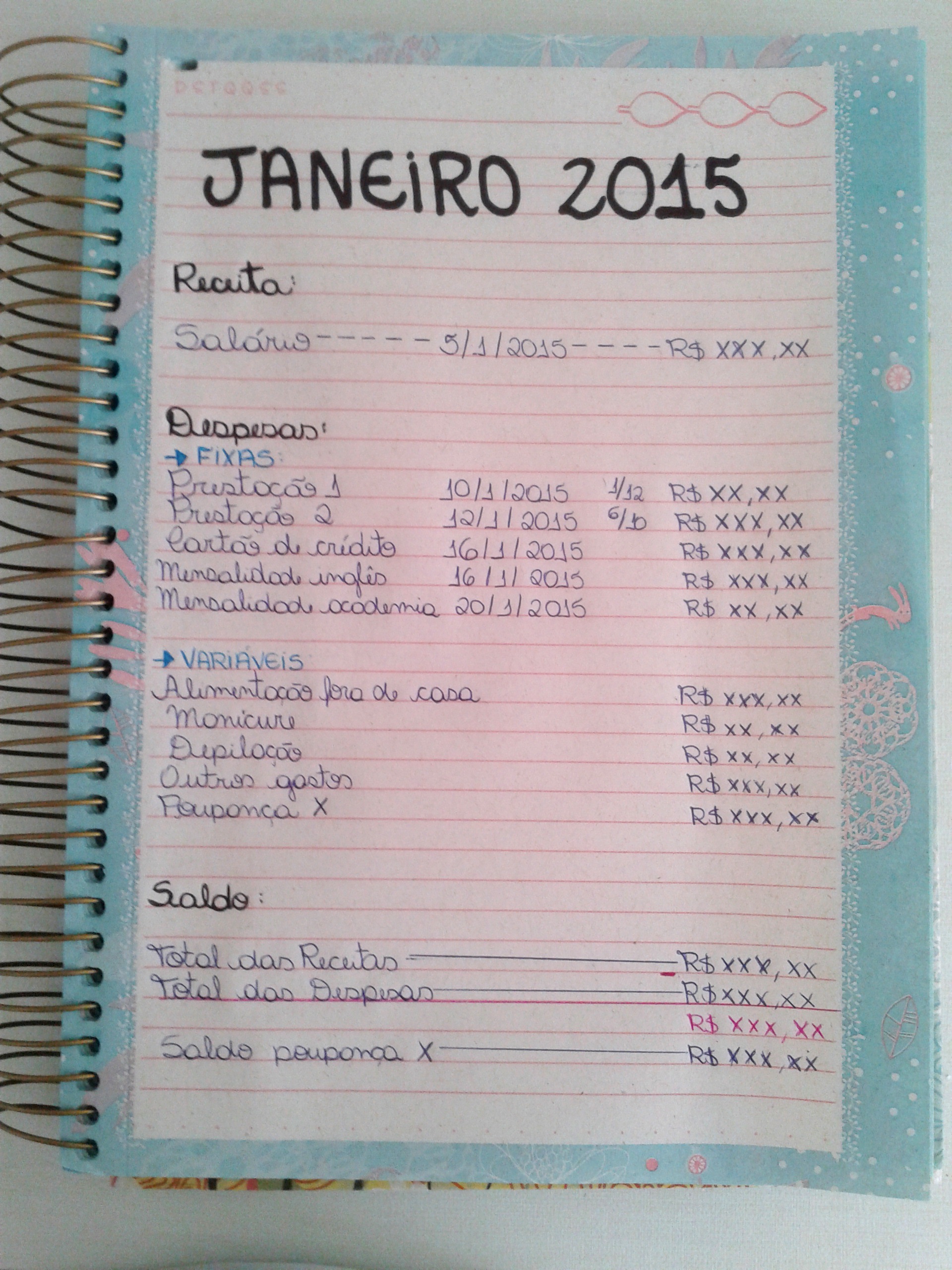 Como criar um orçamento mensal eficaz no seu caderno