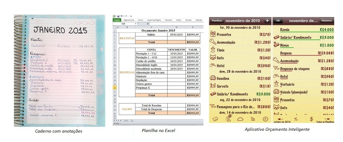 como organizar as contas do mês no caderno