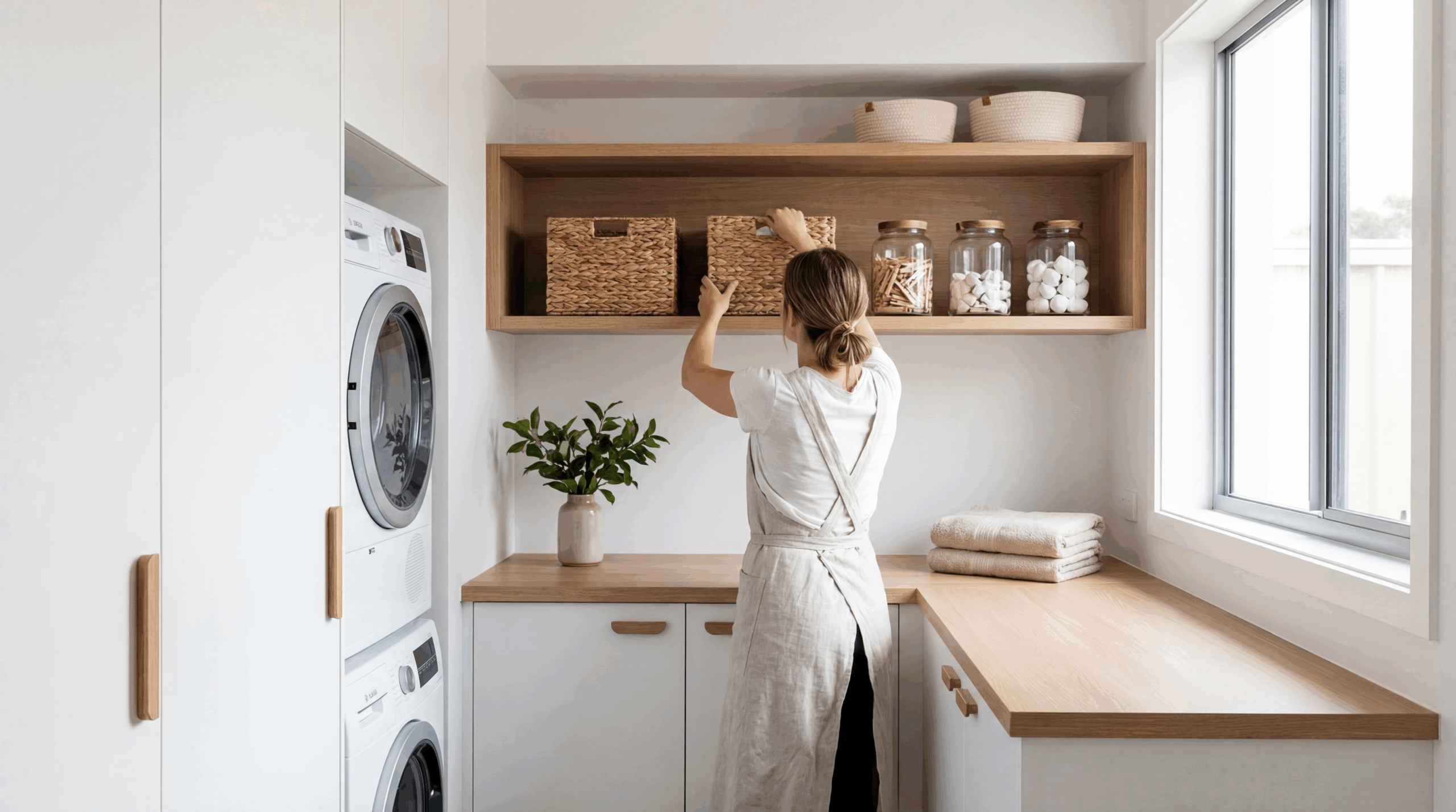como organizar lavanderia pequena e funcional