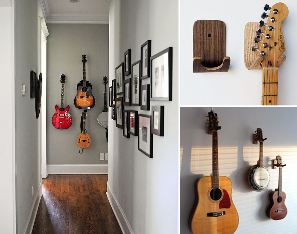 como pendurar violão na parede