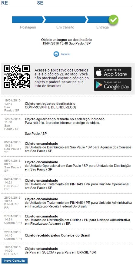 Diferenças entre rastreamento global e nacional de pacotes