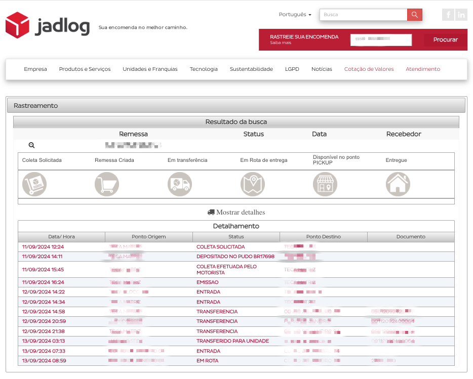 Entenda a diferença entre número de pedido e número de remessa Jadlog
