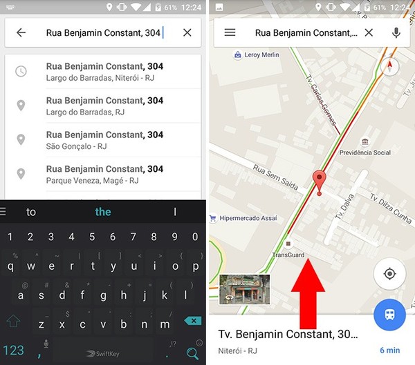 erros comuns ao salvar endereço no GPS