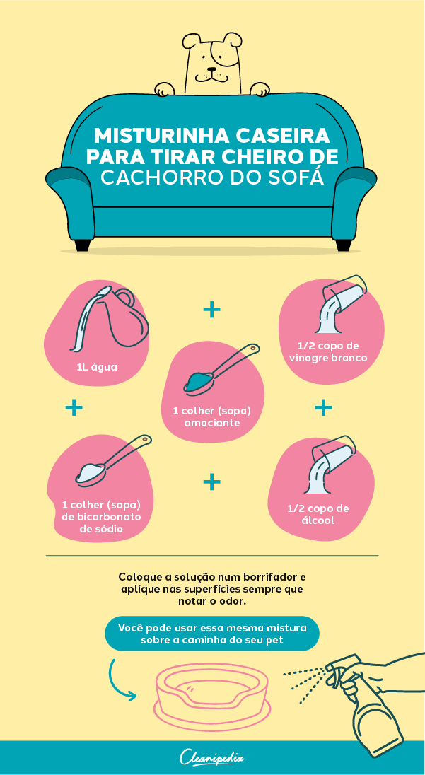 como tirar cheiro de cachorro do sofá