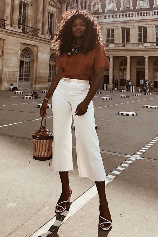 inspiração looks calça pantacourt