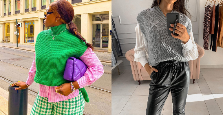 como usar colete de tricot