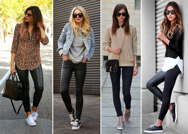 inspiração de looks com legging para trabalho
