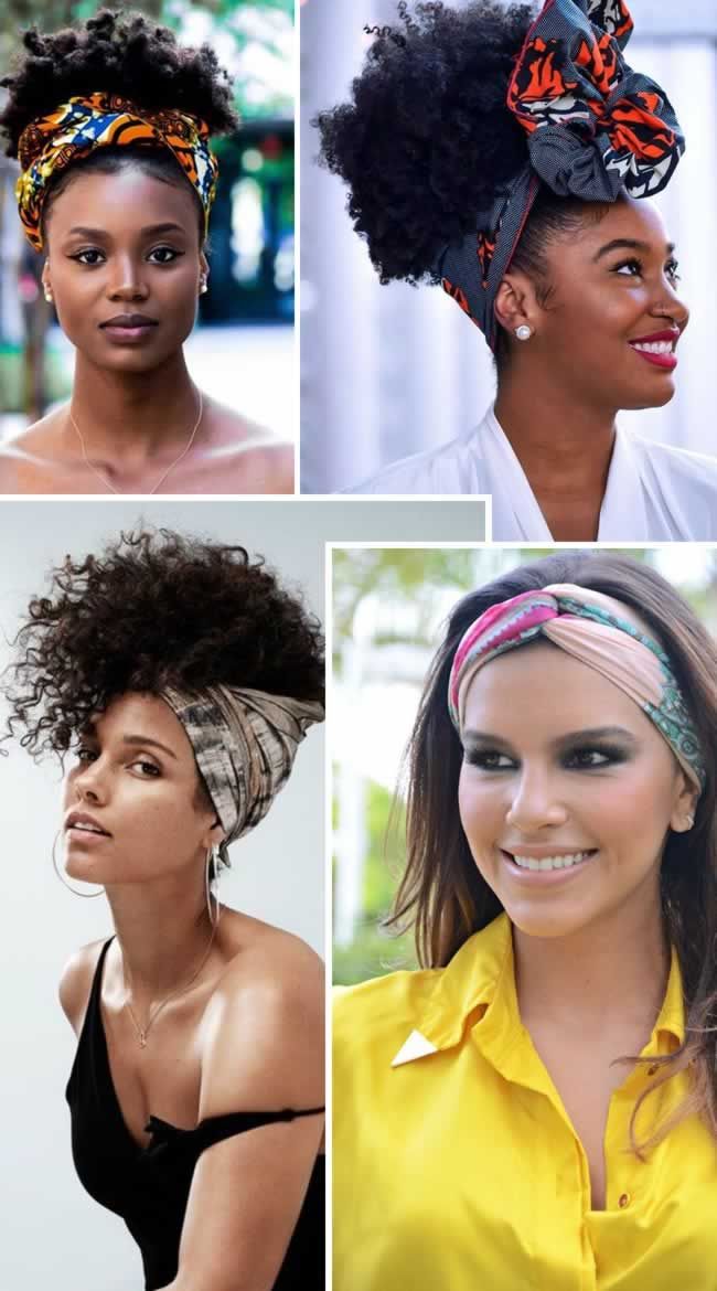 como usar lenços no cabelo e pescoço