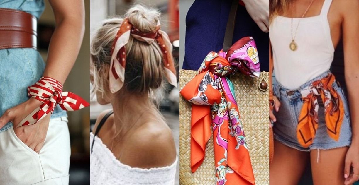 como usar lenços no cabelo e pescoço