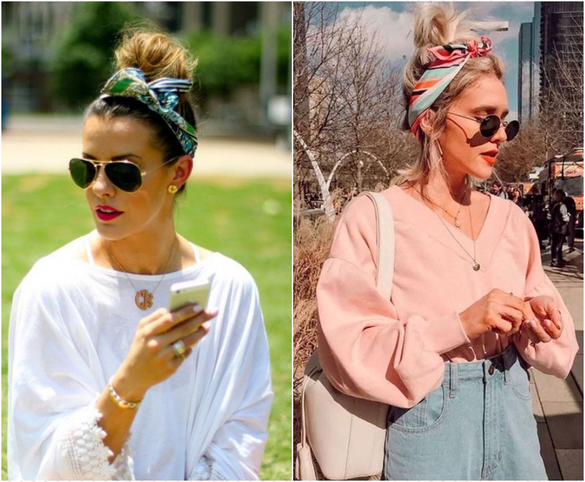 como usar lenços no cabelo e pescoço