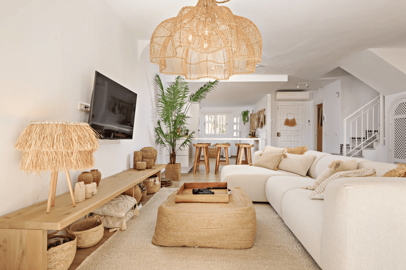 decoração boho chic para sala simples