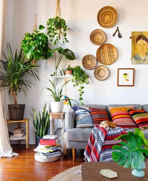 decoração boho chic para sala simples