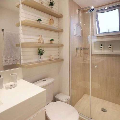 decoração de banheiro simples e bonito