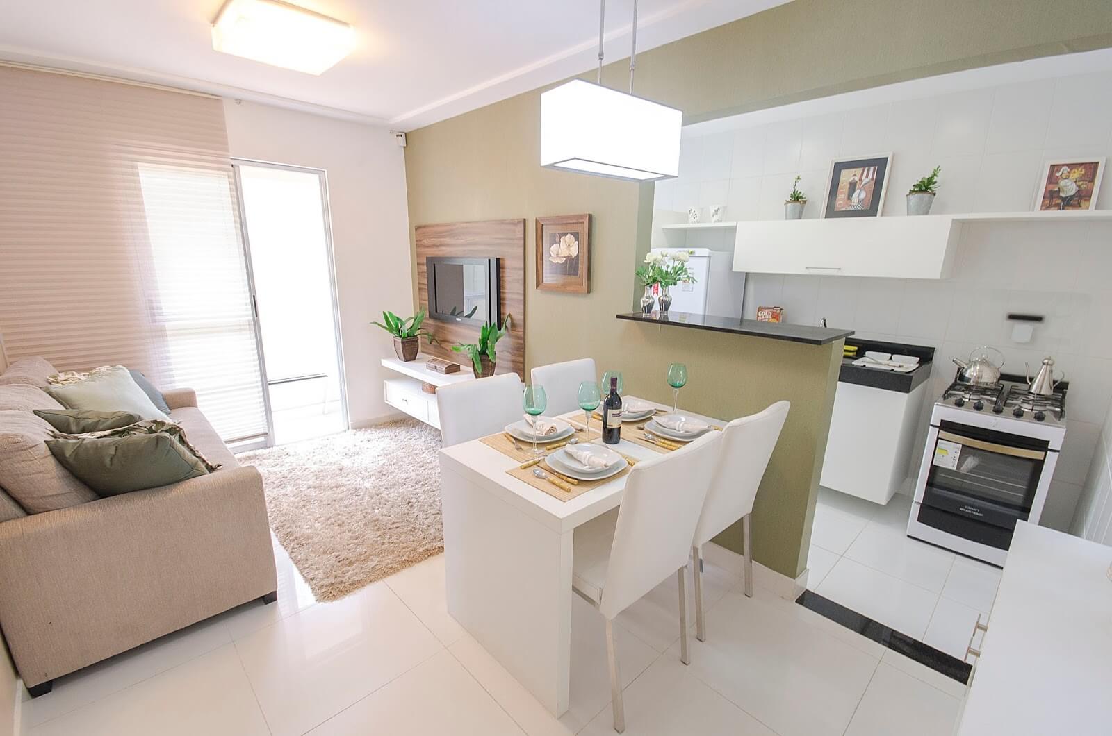 ideias cozinha americana pequena moderna