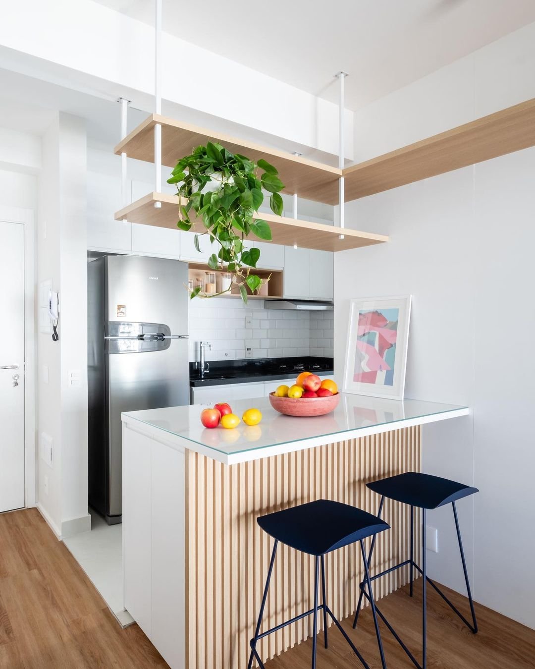 ideias cozinha americana pequena moderna