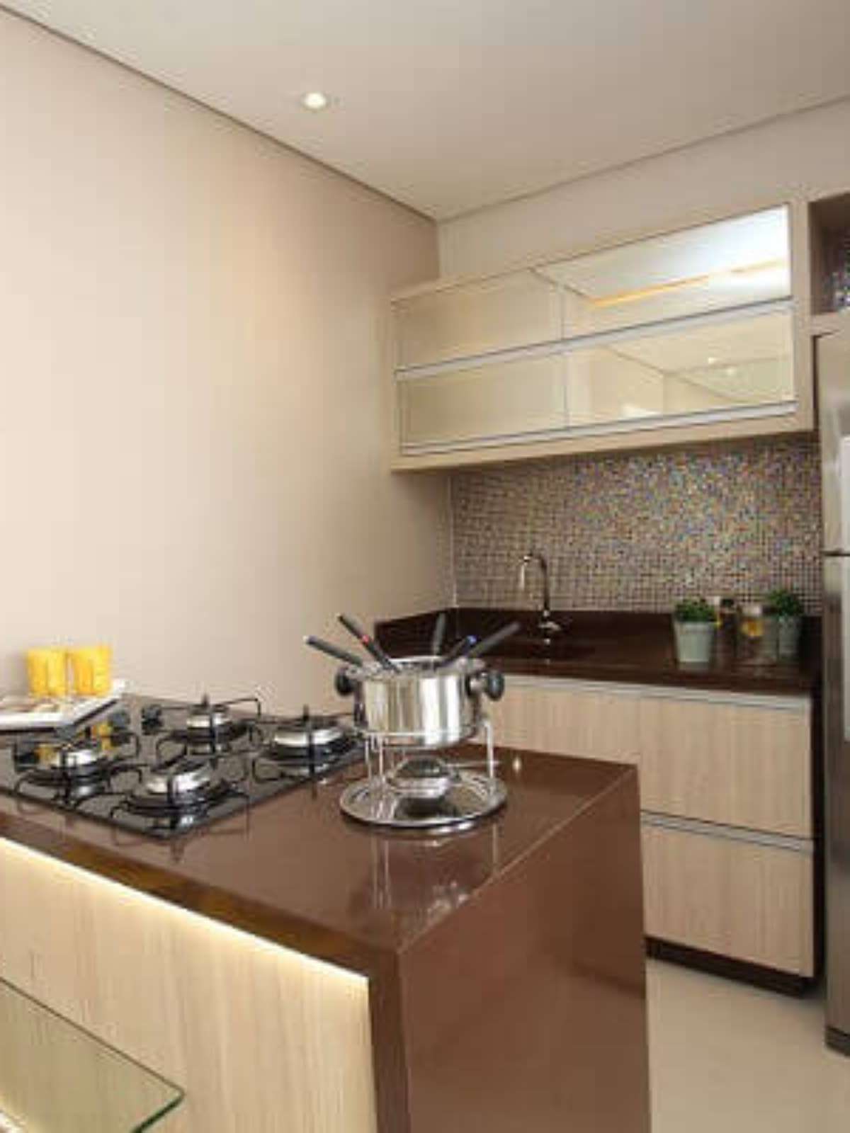 decoração cozinha americana integrada pequena