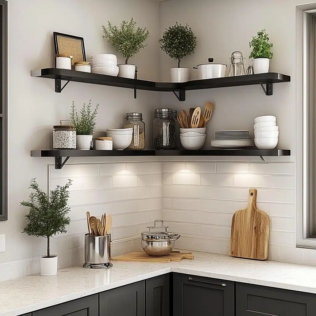 prateleira industrial vs. prateleira rústica para cozinha