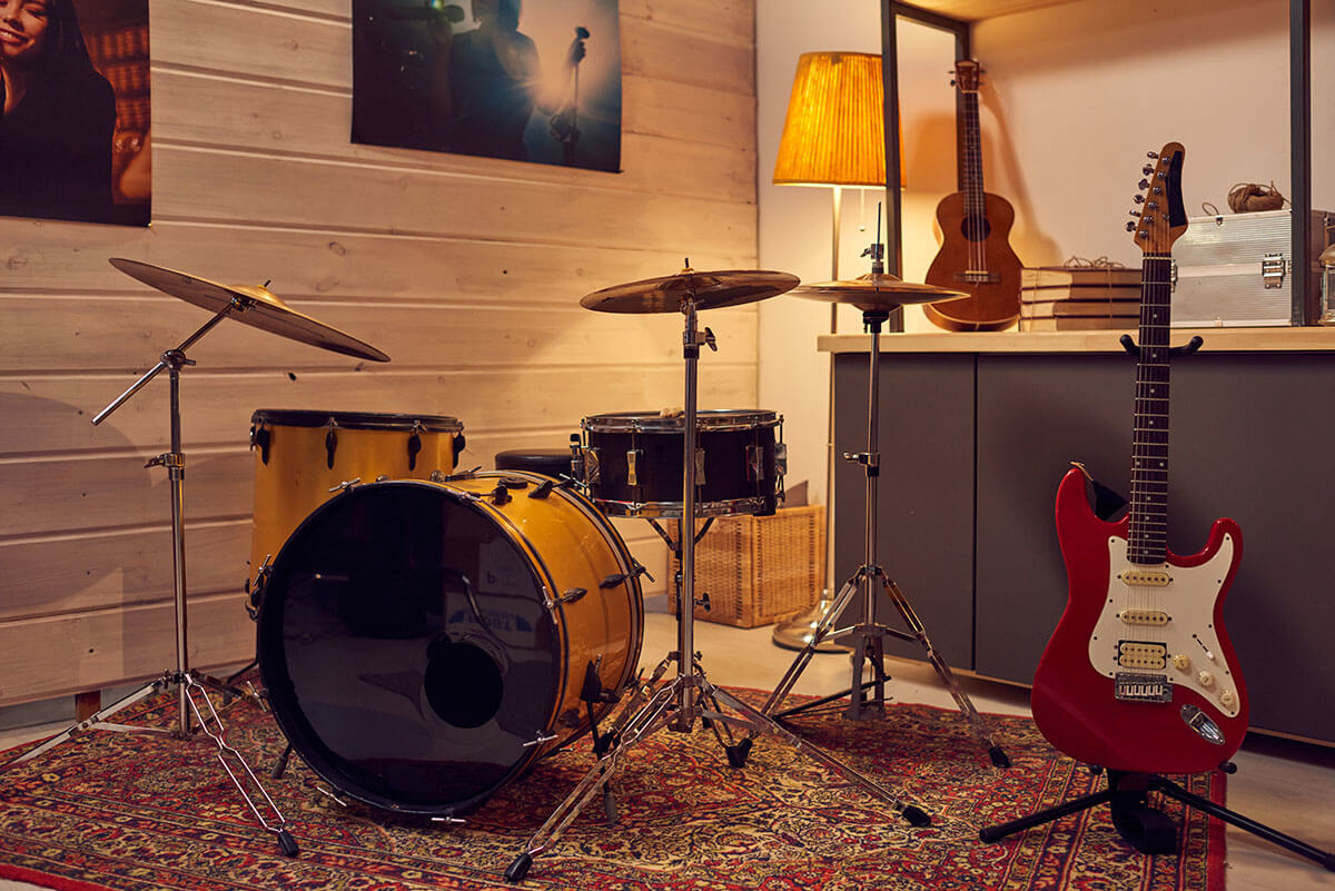 como usar fitas de LED RGB em estúdio musical