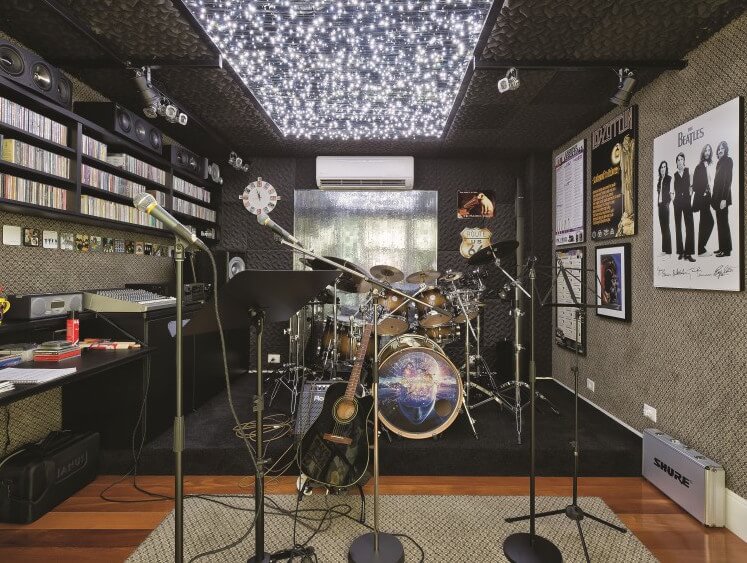 como usar fitas de LED RGB em estúdio musical