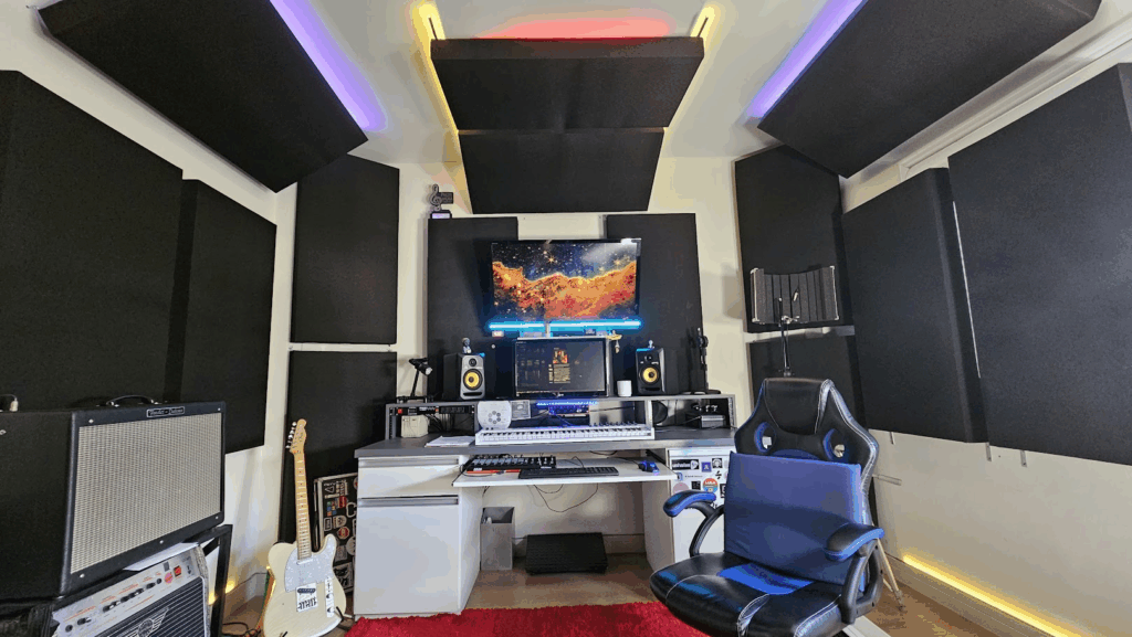 ideias de decoração para estúdio musical pequeno