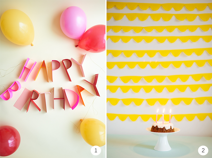 decoração de festa com papel