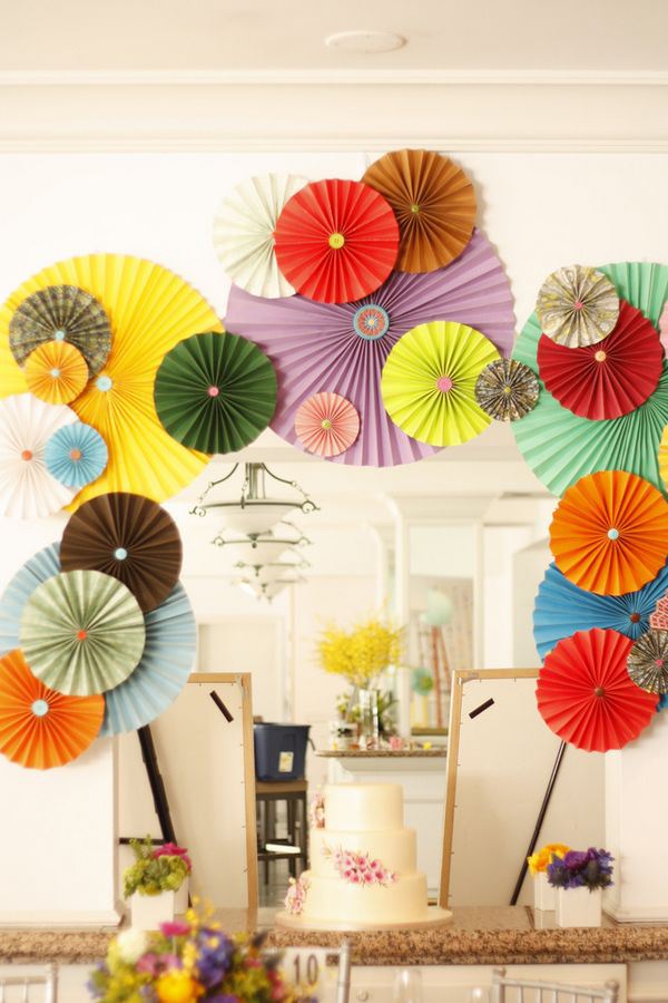 decoração de festa com papel