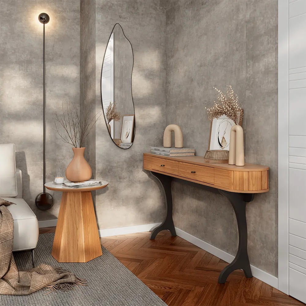 hall de entrada pequeno e estreito com ganchos