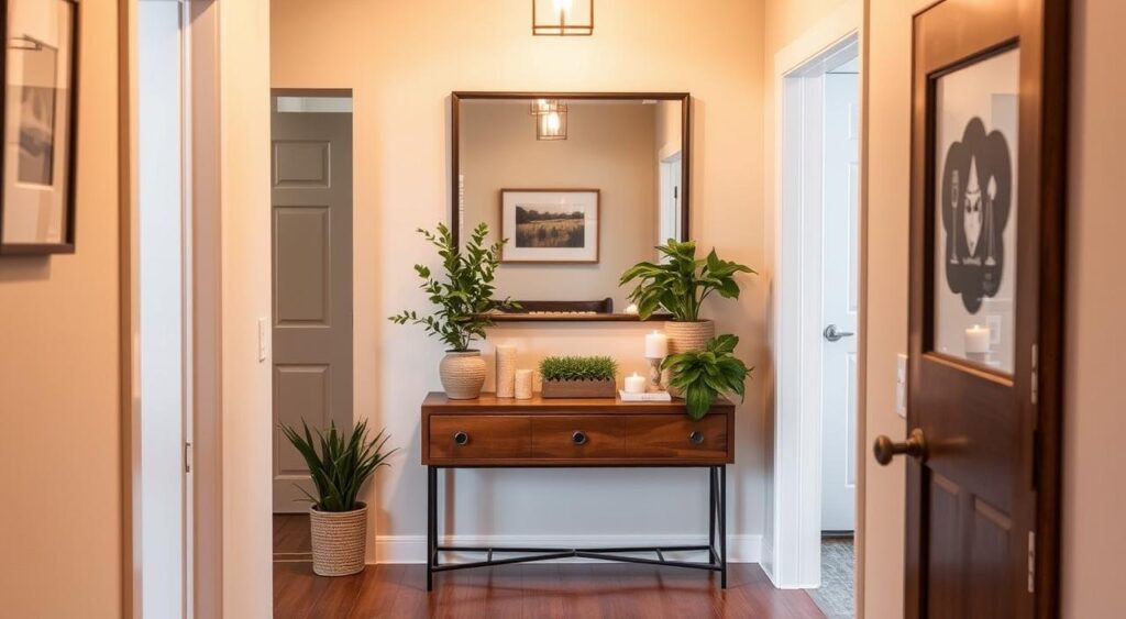 hall de entrada pequeno e estreito