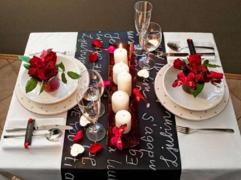 quanto custa decorar mesa jantar romântico
