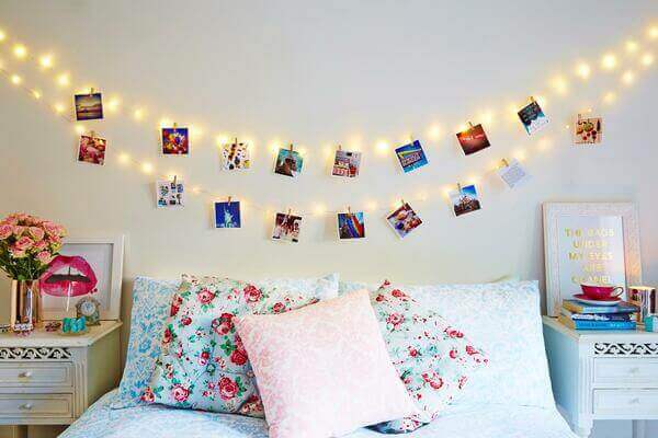 diy decoração quarto polaroid