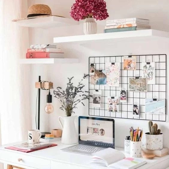 polaroid wall ideas bedroom