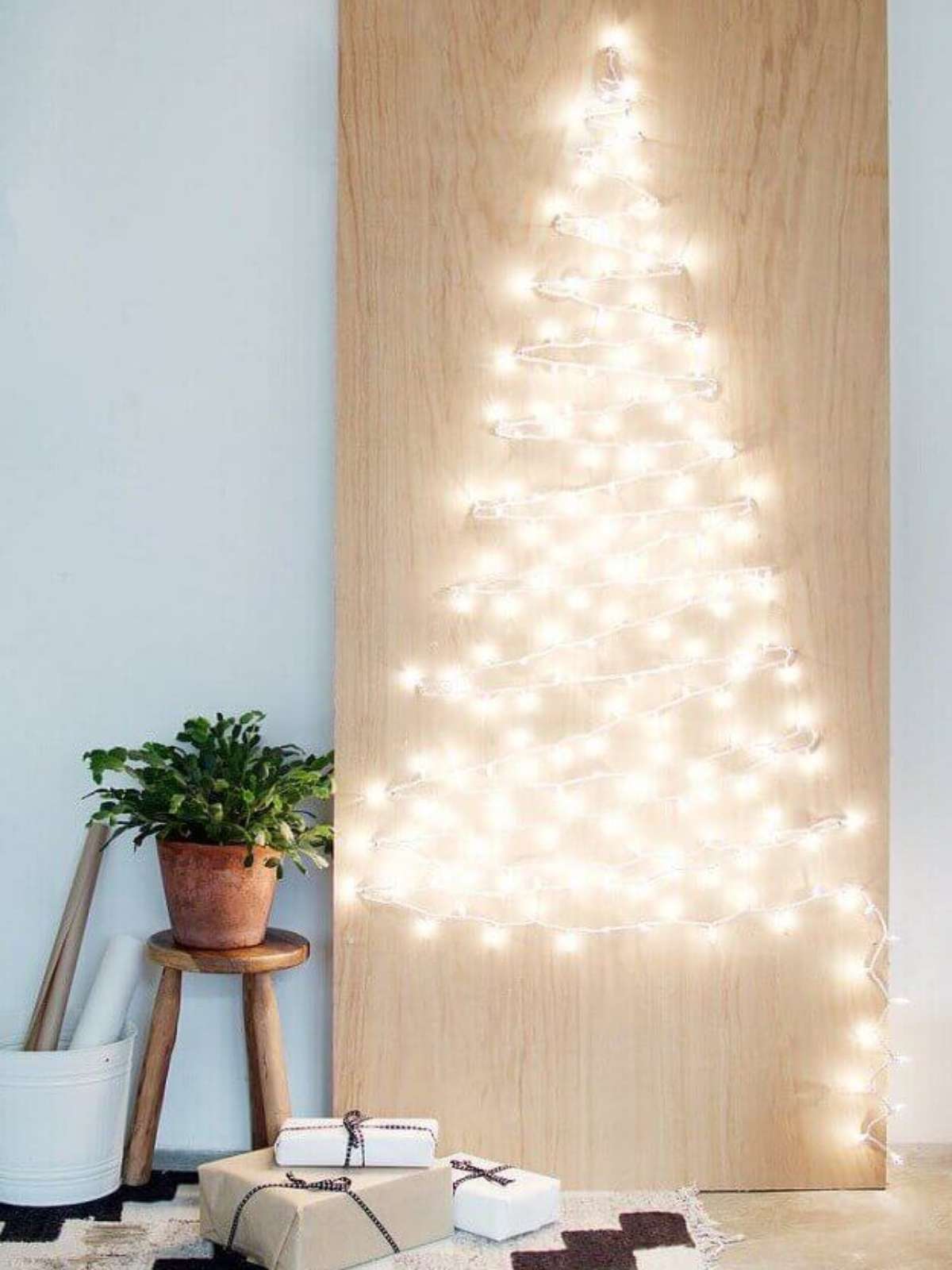 decoração de quarto com luzes de natal