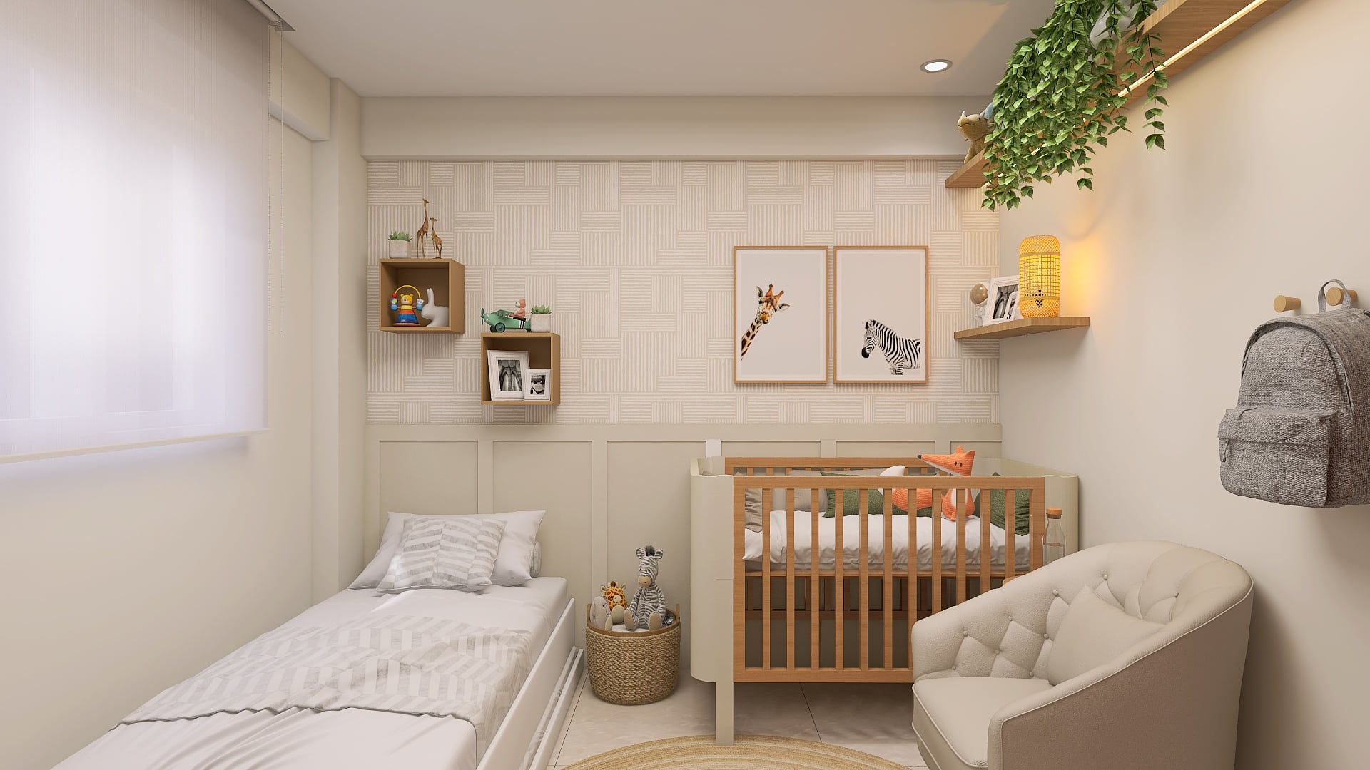 decoração de quarto de bebe neutro