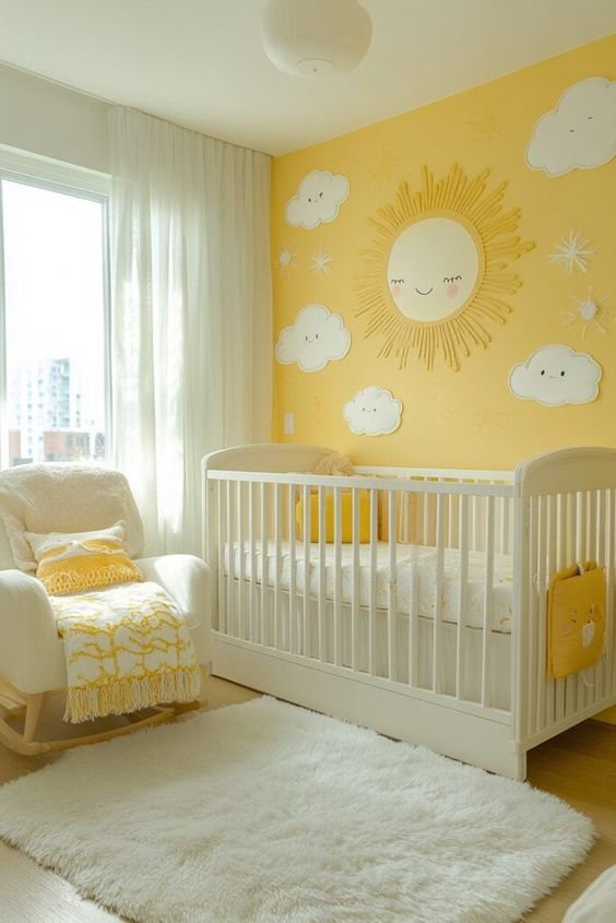 decoração de quarto de bebe neutro