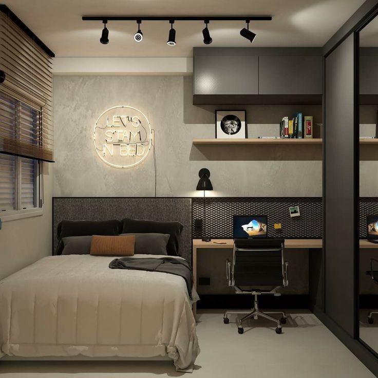 quarto de solteiro masculino industrial vs minimalista