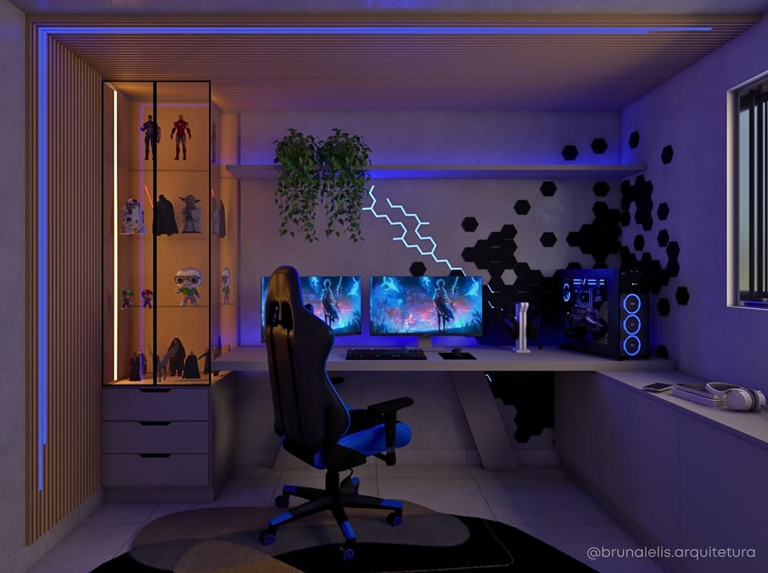 decoração de quarto gamer