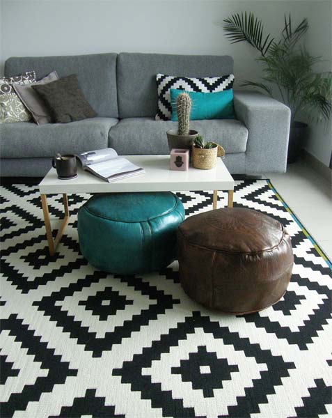 Tendências 2024: Cores e Padrões de Tapetes Geométricos para sua Sala