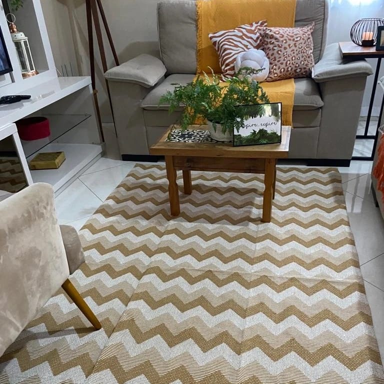 Tendências 2024: Cores e Padrões de Tapetes Geométricos para sua Sala