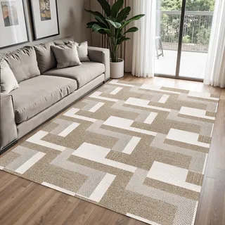 Tendências 2024: Cores e Padrões de Tapetes Geométricos para sua Sala