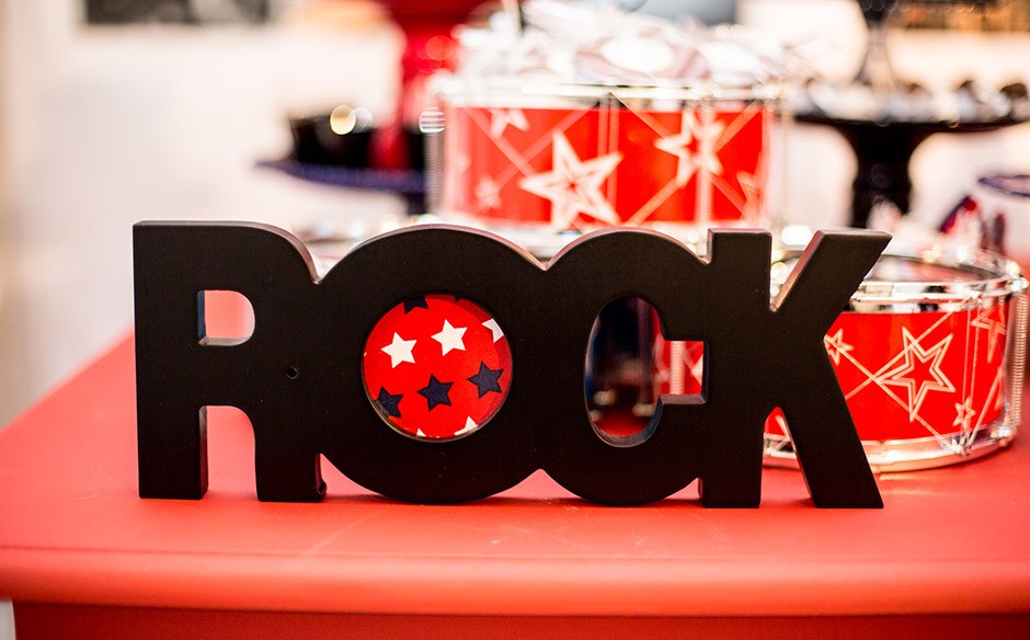 decoração rock n roll