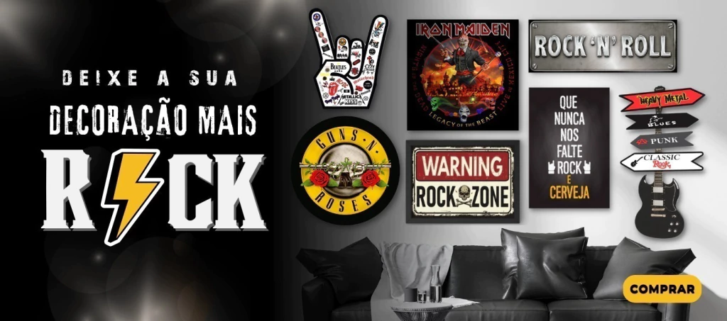 estilo decoração rock n roll