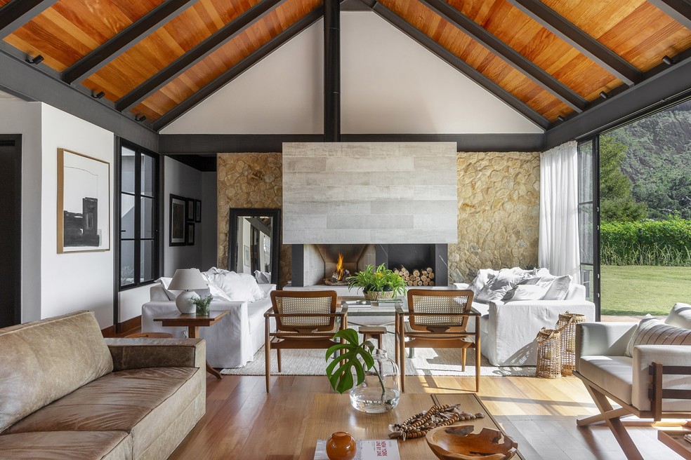 decoração rústica moderna para sala