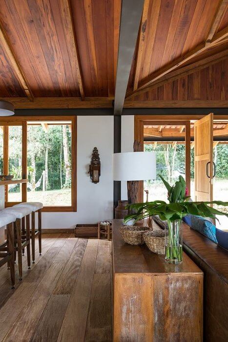 decoração rústica moderna para sala