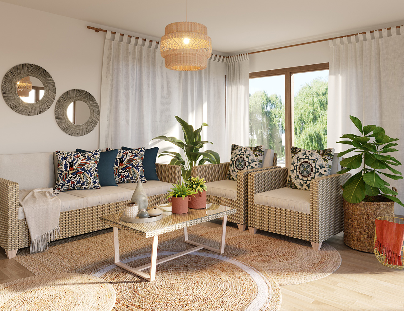 decoração rústica moderna para sala