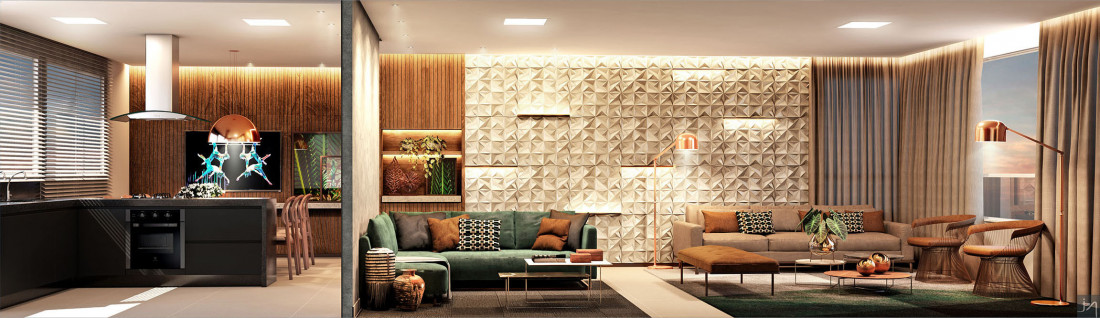 decoração rústica moderna para sala