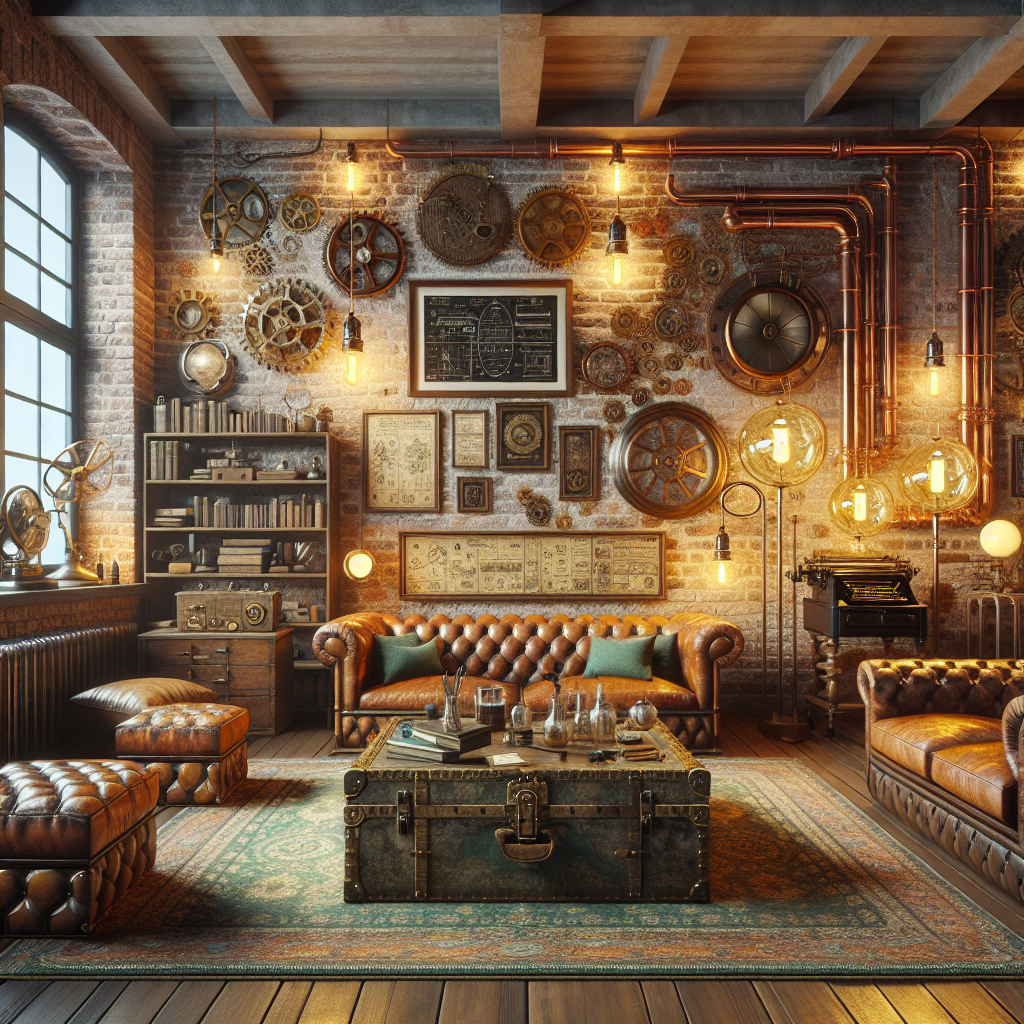 História e Inspiração por Trás do Estilo Steampunk na Decoração