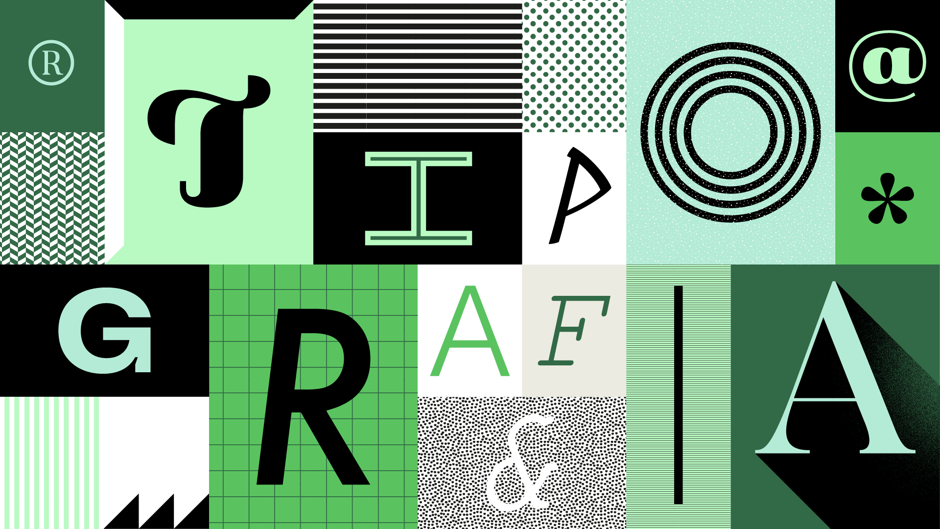 decoração minimalista tipográfica