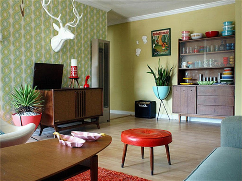 decoração vintage vs retrô sala de estar