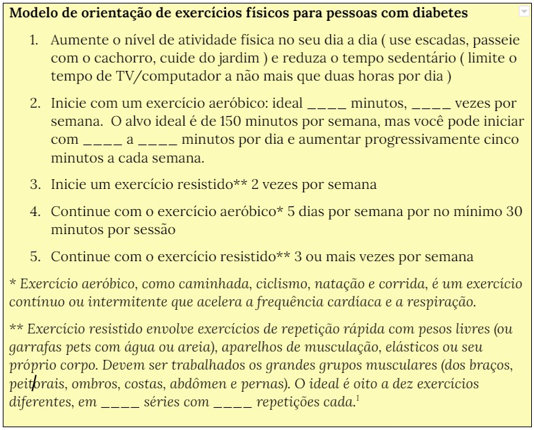 diabetes e exercicio fisico (geral)