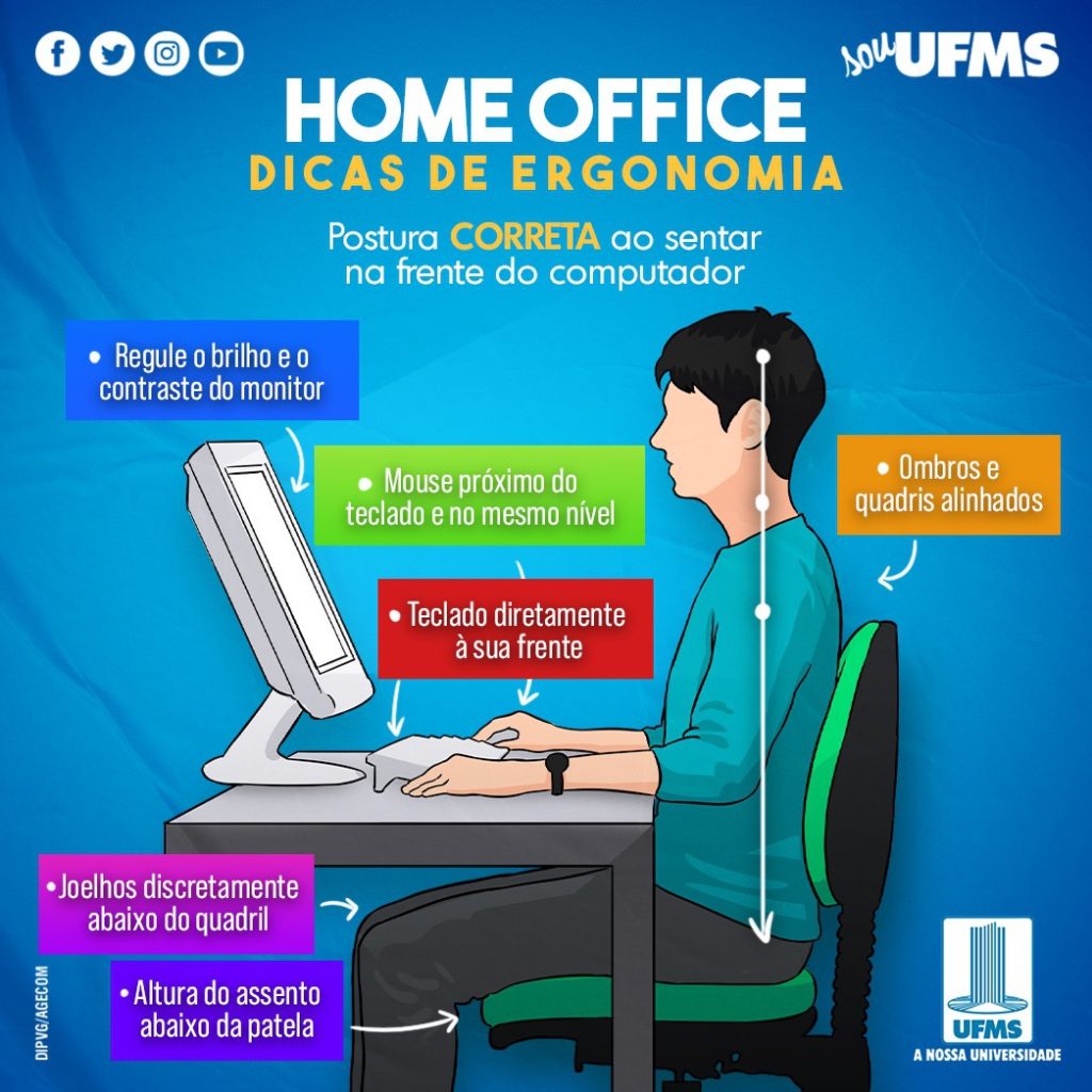 como manter a postura ideal no trabalho remoto
